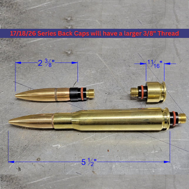 Tig Welding Bullet Back Cap Set and 20mm Vulcan Round Tungsten Holder Bundle